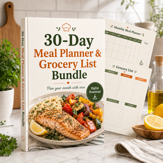 30-Day Meal Plan + Grocery Shopping List